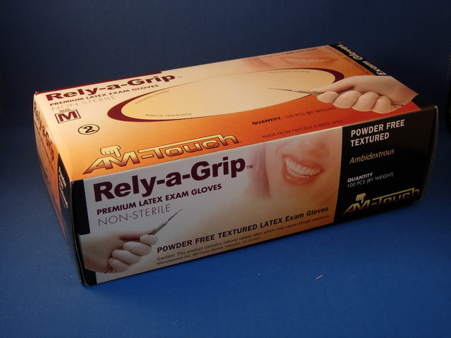 Rely-a-Grip Premium Latex Exam Gloves - Medium