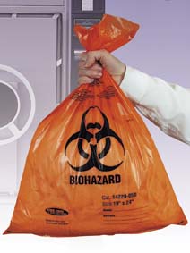 Autoclavable Biohazard Bags, 2.0 mil (19''x24'')