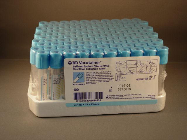 Vacutainer Tube - 2.7 mL Blue