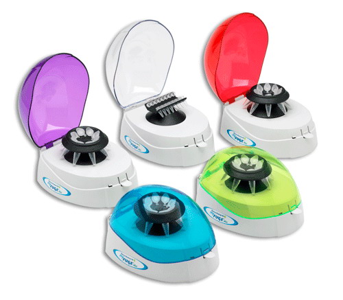 MyFuge� Mini Centrifuge, Blue Lid, with 2 Rotors, 100-240V (US Plug)
