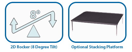 Optional Stacking Platform with Flat Mat, 14 x 12 in.