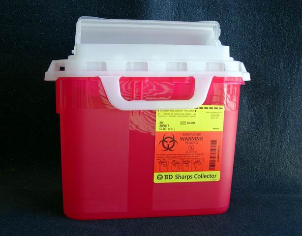 Exam Room Sharps Collector 5.4qt