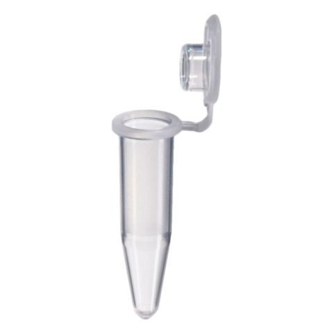 Microcentrifuge Tube, 2mL, RNase/DNase-Free, Clear PP, Non-Sterile