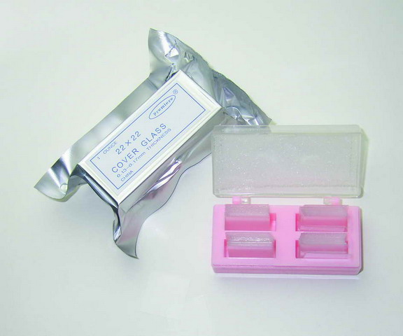 Microscope cover glass, 22 x 22mm, 1 oz.