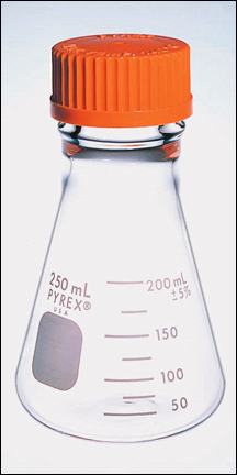 Graduated Erlenmeyer Flasks with Wide Mouths, Screw Caps - 500 mL