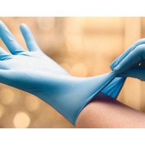 Esteem Stretchy Nitrile II Blue Microtextured Gloves, Small