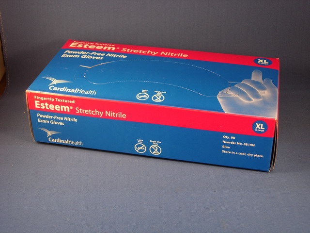 Esteem Stretchy Nitrile 3, Textured Fingertip, Teal Blue, X-Large