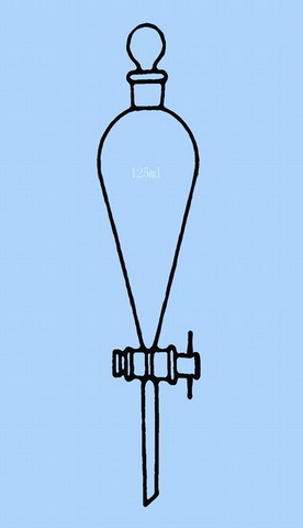 Separatory Funnel with PTFE Stopcock, 60mL