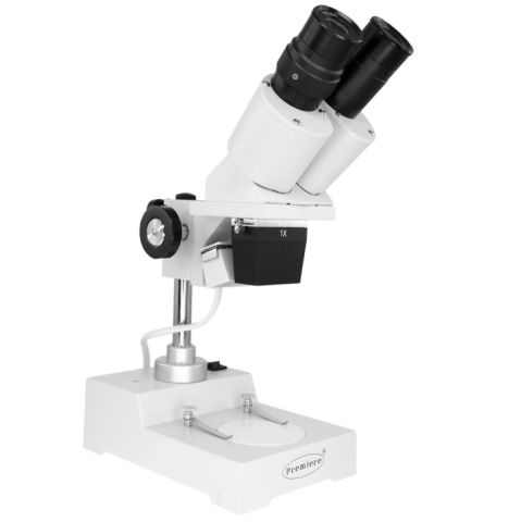 Stereo Microscope, 2X Objective, 20X Magnification, 12mm Field of View