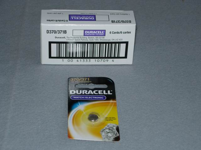 Battery, 1.5V  Silver oxide (Renata) - D370/371B