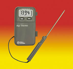 Digital Thermometer with Stainless-Steel Probe on Cable