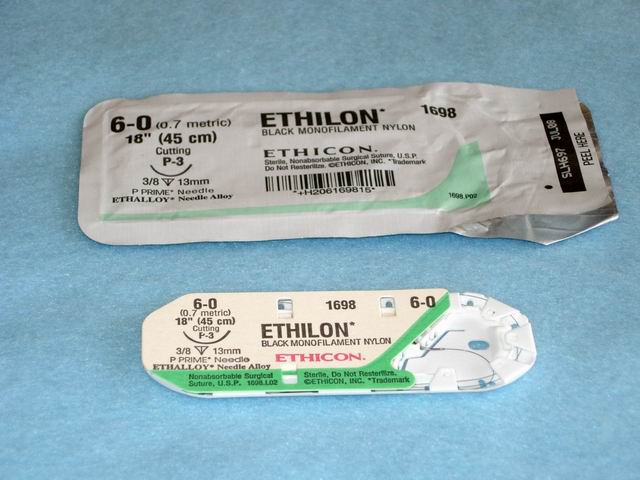 6-0 P-3 Ethicon Suture, 18-45 cm