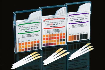 pH Test Strips, Intermediate pH Range 0 to 6