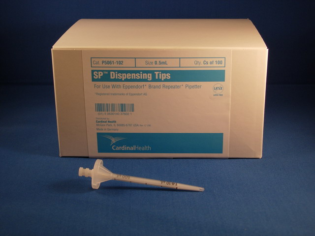 Nonsterile Dispenser Tips for Eppendorf Pipetter - 0.5 mL.