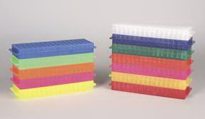 Polypropylene Microtube Storage Racks, Color: Orange