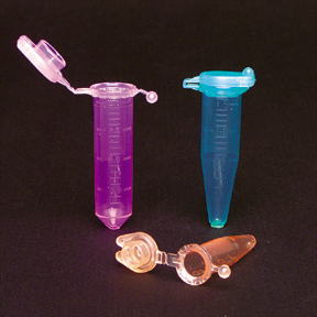 Locking-Lid Microcentrifuge Tubes, 1.5mL Mixed colors