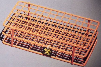 Poxygrid Test Tube Rack, Orange, 15-16mm, 72 place