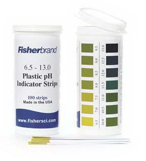 Plastic pH Strips (pH Range: 6.5 to 13.0)