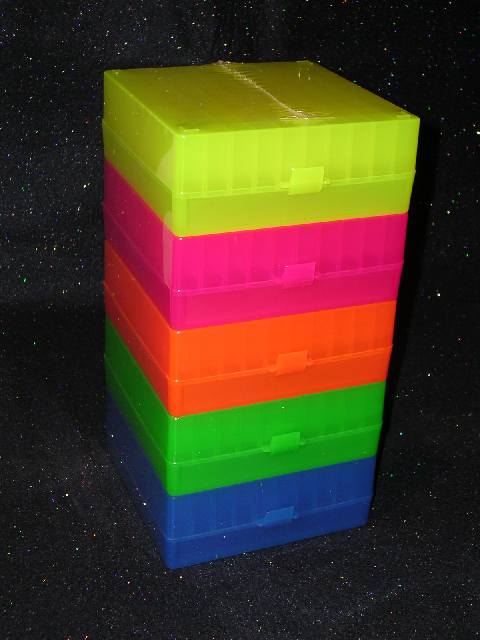 Hinged Freezer Storage Boxes - mixed neon colors