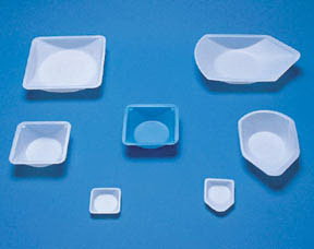 Polystyrene Antistatic Weighing Dishes, Pour boat; Natural; 3.5L x 5.25 W x 1 in.