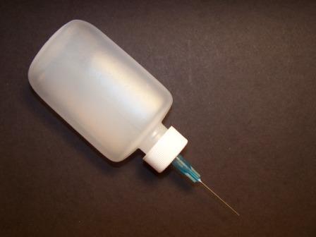 Dispenser bottle with Syringe, 1.25 oz., 27 gauge