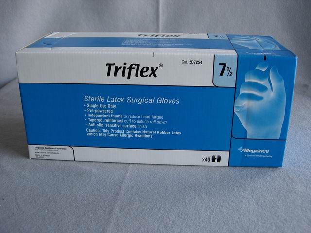 Latex Laboratory and Surgical Gloves sz. 7 1/2