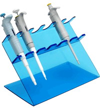 Fluorescent  Blue Acrylic Pipettor Station (6-place)