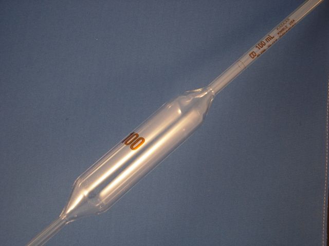 Reusable Volumetric Pipets 100mL, Class B, Color-Coded