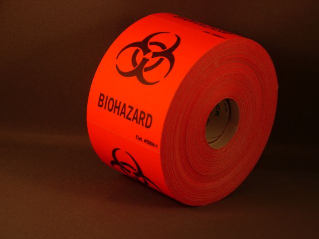 Labels, Biohazard 3''x2.25''