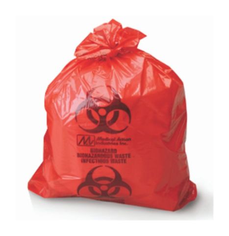 Medical Action Biohazard waste bags, 33 gal
