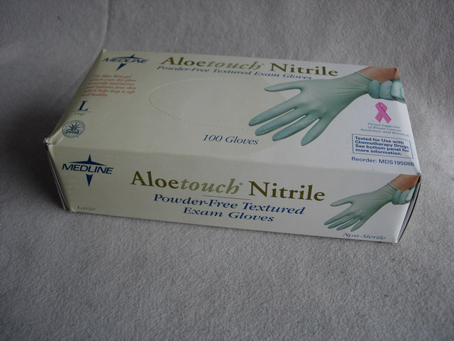 Aloetouch Nitrile Exam Gloves, Medline (Med)