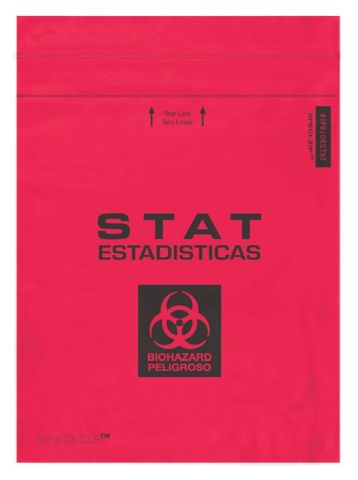 Minigrip Speci-Zip Reclosable Red STAT Biohazard Bags
