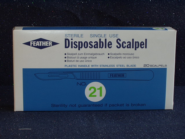 Scalpels, Single Use with #21 Blade