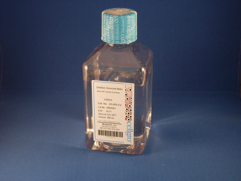 Distilled, Deionized Sterilized Water - 500 ml.