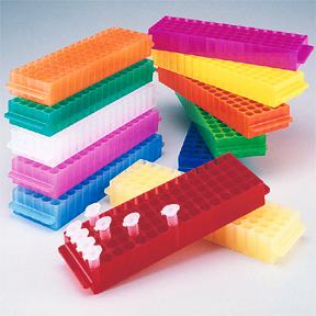 Polypropylene Microtube Storage Racks - Astd. Colors