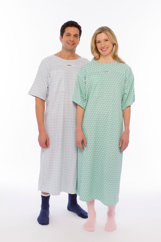 Designer Hospital I.V. Snap Gown (Green)