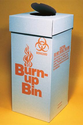 Biohazard Burn Up Waste Box - Floor Model