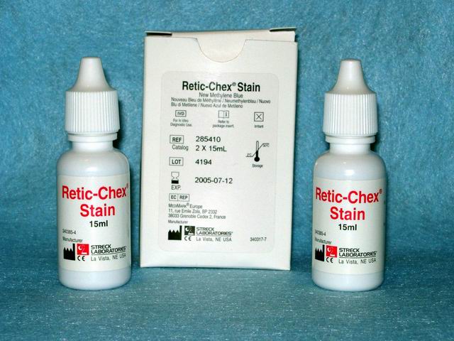 Retic Chex Stain 2 x 15.0 (New Meth. Blue)