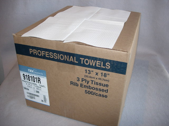 Professional White Towel ( 3 ply ) - 13''x19''