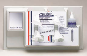 Uvex clear Lens-Cleaning Station