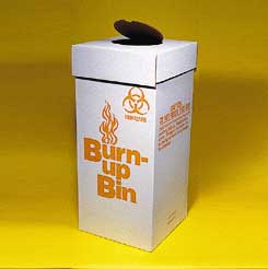 Biohazard Burn-Up Bin