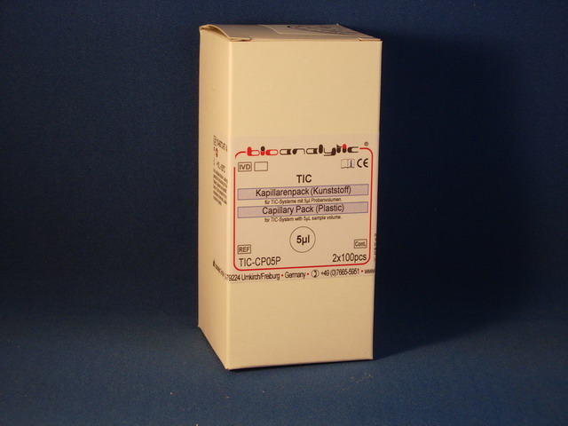 TIC Capillary Pack 5ul (Plastic) for Ery-tic