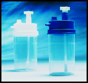 Disposable Humidifier Bottle With 3psi Valve White Cap