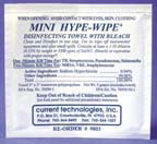 Mini Hype-Wipe Bleach Towelettes