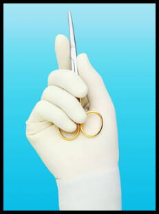 Triflex Powdered Latex Surgical Gloves, 5.5