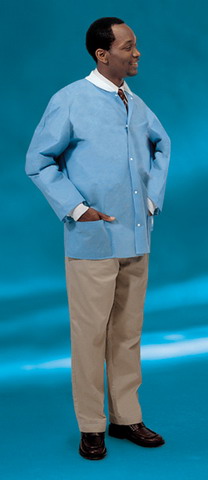 Lab Jacket, Knit Collar X-Large, Blue