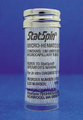 Microhematocrit Tubes, StatSpin*, 40mm tube, 9ul, heparinized