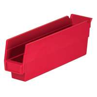 Shelf Bins, (11 5/8in Length x 2 3/8in Width) Red