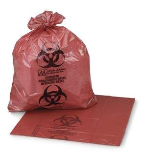 Biohazardous Waste Bags, LLDPE Film (11L x 14.25W)