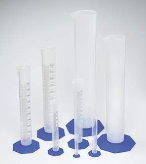 Nalgene* Graduated Cylinders; PP, blue PP base, 4000ml